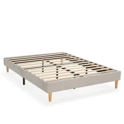 Vs Venta-Stock Base rembourrée Bari 140x190 cm Gris Best