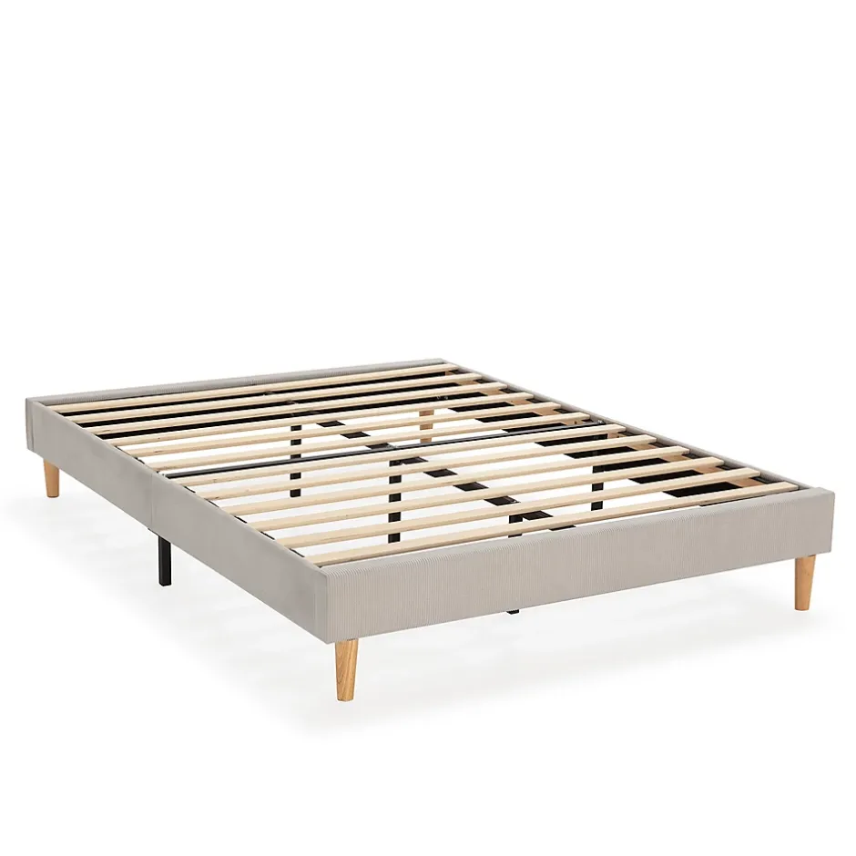 Vs Venta-Stock Base rembourrée Bari 140x190 cm Gris Best