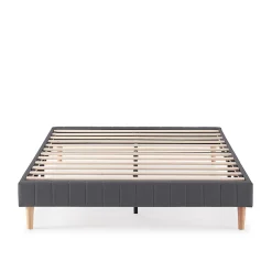 Vs Venta-Stock Base rembourrée Eris 150x190 cm Gris foncé