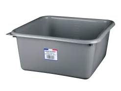 Bassine cuvette carrée 15L coloris gris charbon Best