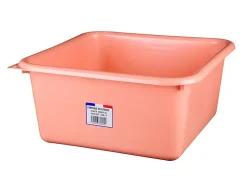 Bassine cuvette carrée 15L coloris pêche Sale