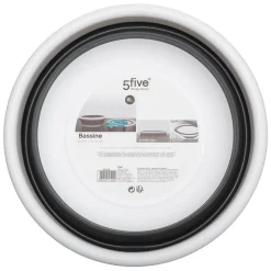 5Five Bassine retractable 6L - Blanc Gris clair -