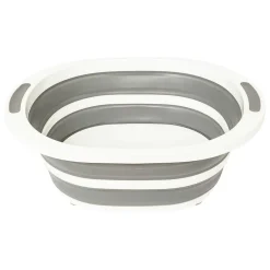 5Five Bassine Retractable 8L avec bouchon de vidange gris et blanc - Blanc-
