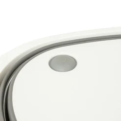 5Five Bassine Retractable 8L avec bouchon de vidange gris et blanc - Blanc-