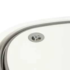 5Five Bassine Retractable 8L avec bouchon de vidange gris et blanc - Blanc-