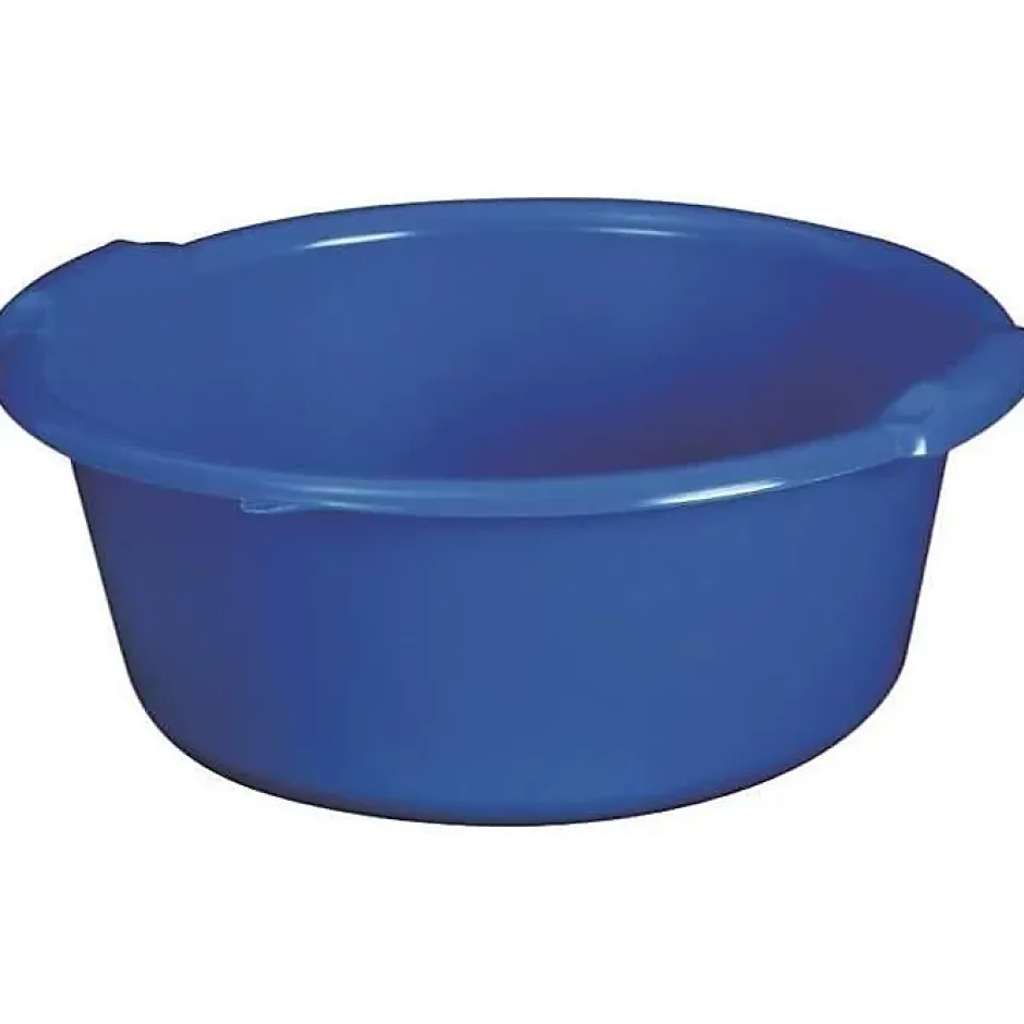 Aluminium Et Plastique Bassine ronde 14 L - D: 41 cm - H 17.5 cm - bleu