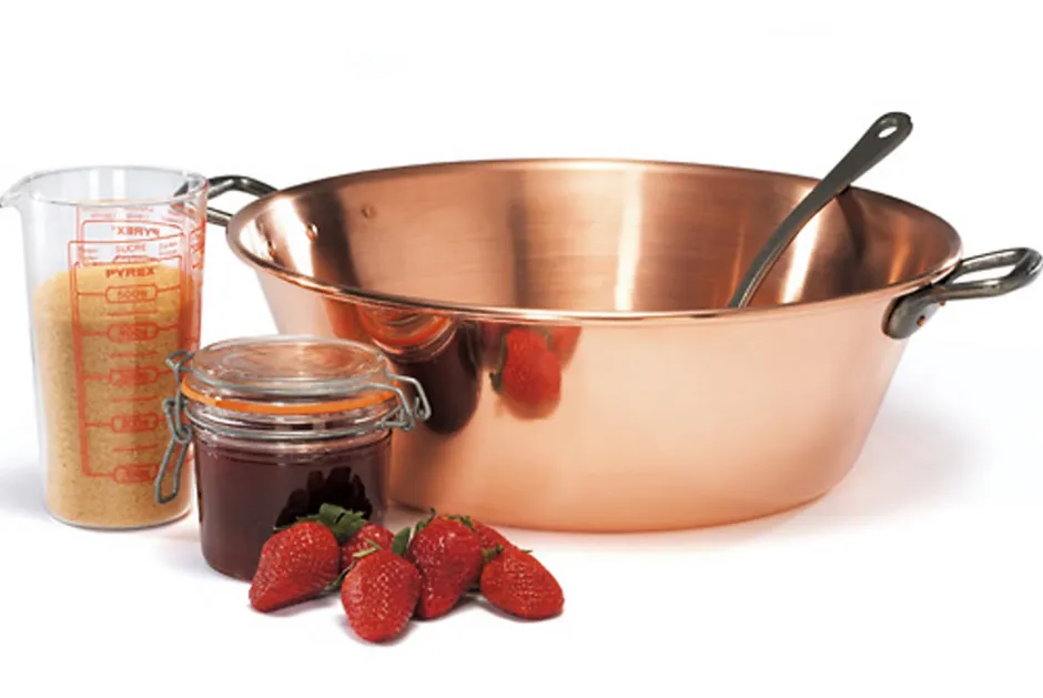 Baumalu Bassine a confiture 26 cm cuivre 12/10eme anses fonte