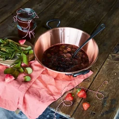 Baumalu Bassine a confiture 26 cm cuivre 12/10eme anses fonte