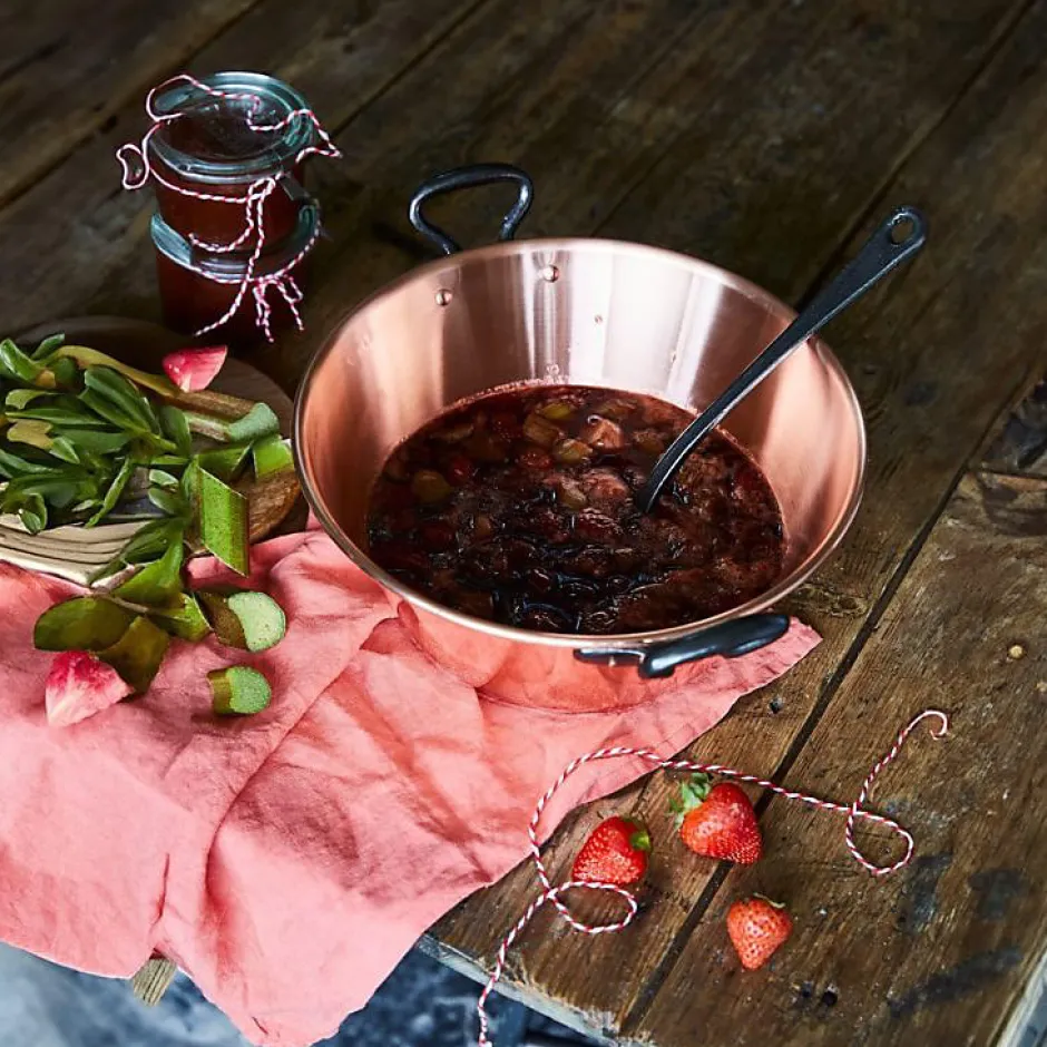 Baumalu Bassine a confiture 26 cm cuivre 12/10eme anses fonte