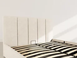 Best Mobilier Beanie - lit coffre - 160x200 cm - en velours - sommier inclus - Best