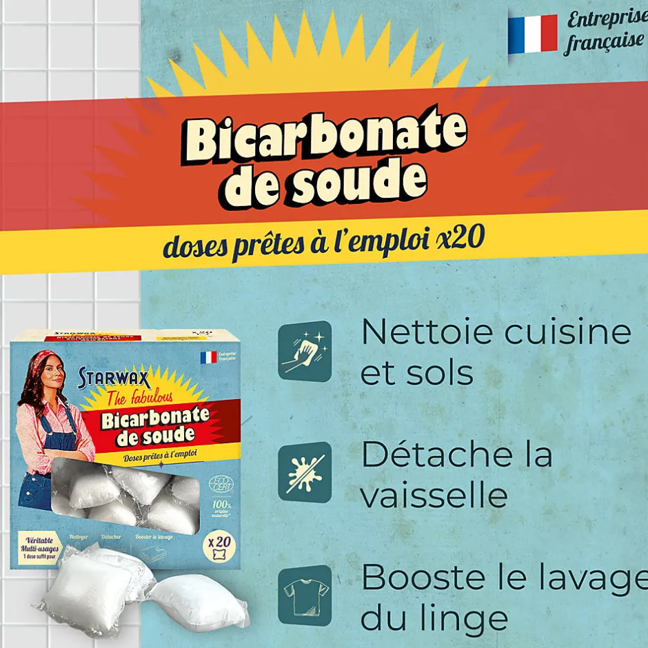 Starwax Fabulous Bicarbonate de soude doses 20 x 20g