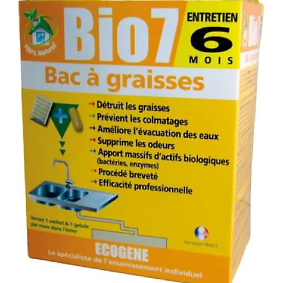 Ecogene bio7 entretien 6 mois bacs à graisses 480 g Outlet