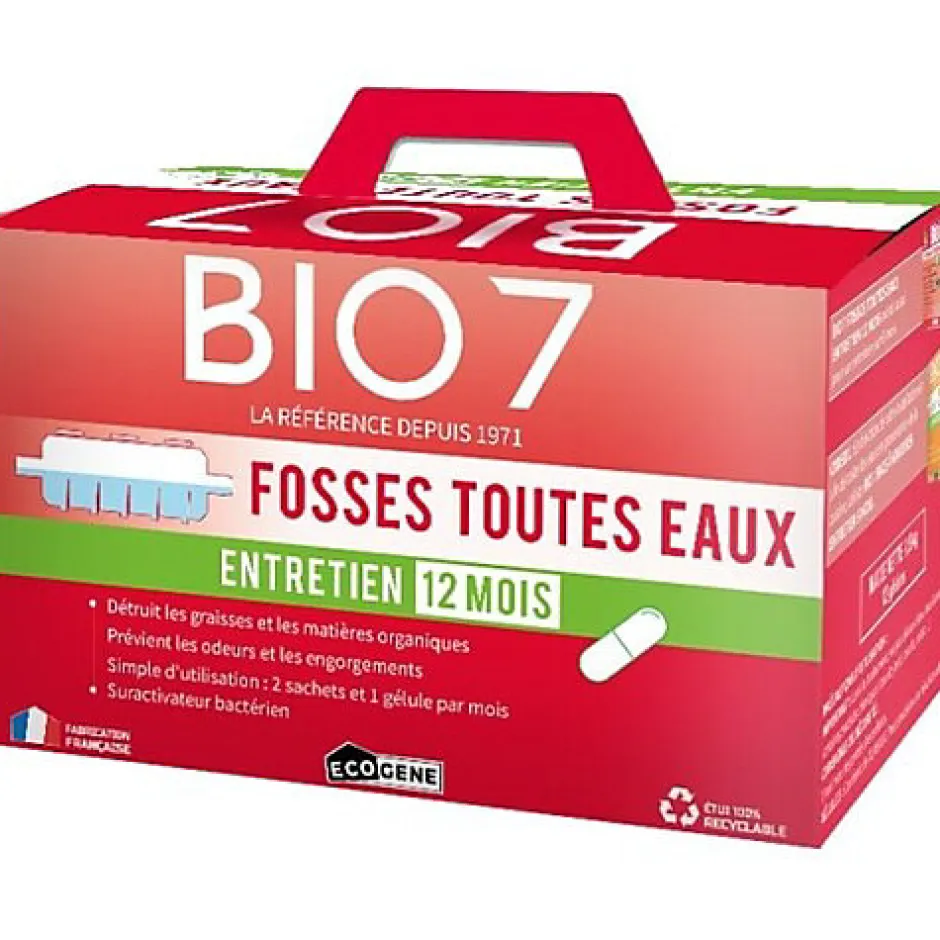 Ecogene bio7 entretien 12 mois fosses toutes eaux 1920 g