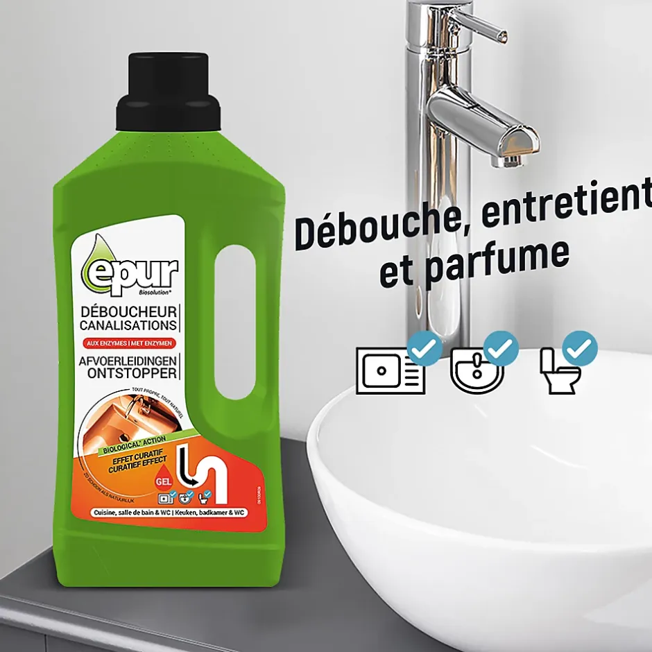 Epur Bio-déboucheur canalisations 1L New
