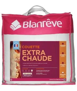 Blanreve Couette extra chaude en microfibre - 240 x 260 cm - Blanc Best