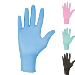 Vivezen Boite de 100 gants en nitrile jetables - non poudrés - Taille S - Bleu -