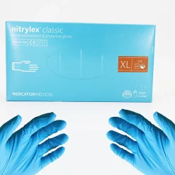 Lem Select Boite de 100 Gants en Nitrile - Taille XL - Non poudrés à usage unique New