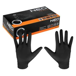 Neo Tools Boite De 100 Gants Nitrile Noirs Neotools