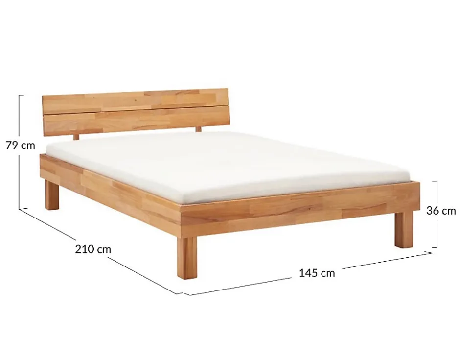 Lisa Design Bonnie - cadre de lit - 140x200 cm - chêne massif - Best