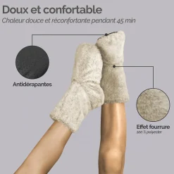 Vivezen Boots, bottes, chaussons chauffants micro ondes déhoussables - Du 36 au 43 - Gris clair -