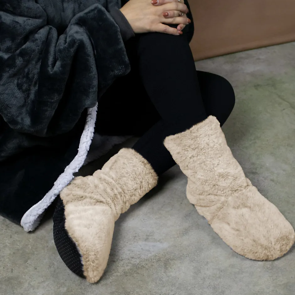 Vivezen Boots, bottes, chaussons chauffants micro ondes déhoussables - Du 36 au 43 - Gris clair -