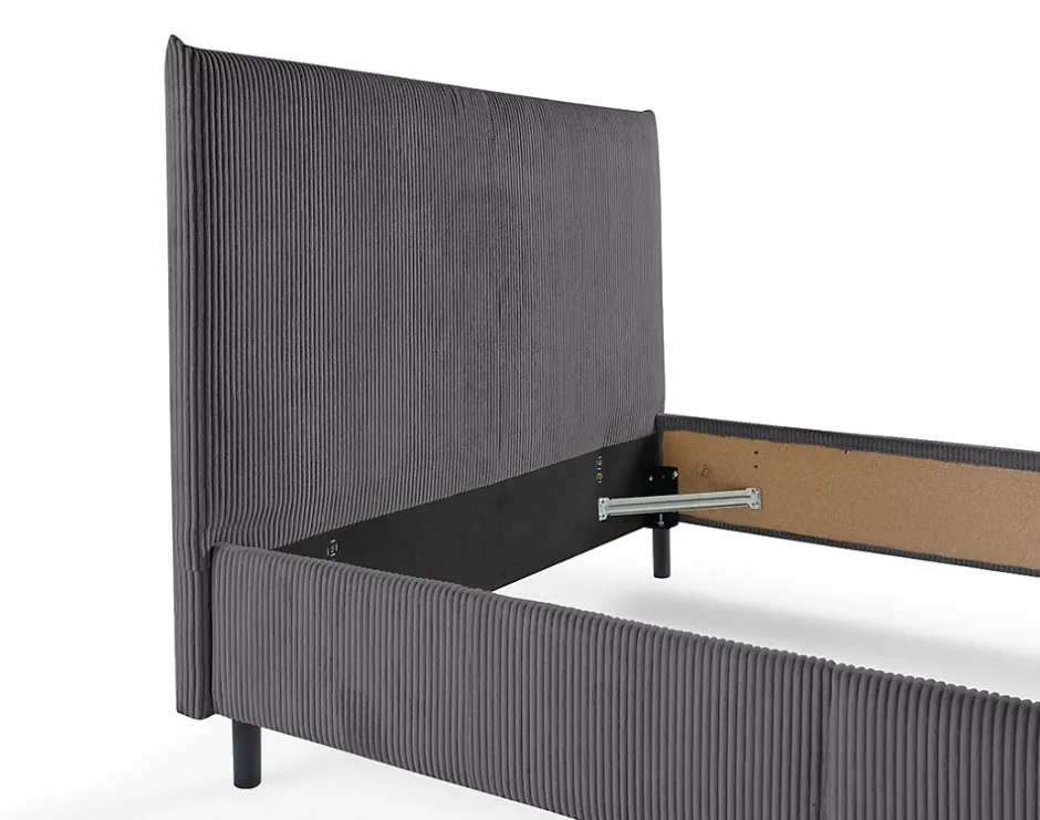 Best Mobilier Botticelli - cadre de lit - 160x200 - en velours côtelé -