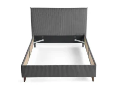 Best Mobilier Botticelli - cadre de lit - 160x200 - en velours côtelé -