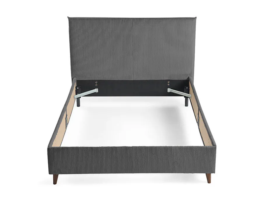 Best Mobilier Botticelli - cadre de lit - 160x200 - en velours côtelé -