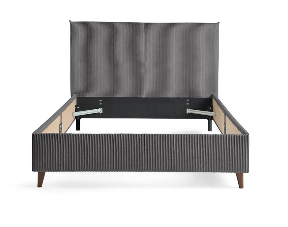 Best Mobilier Botticelli - cadre de lit - 160x200 - en velours côtelé -