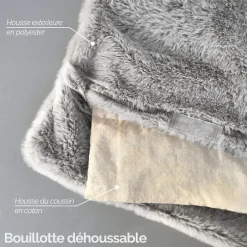 Vivezen Bouillotte, coussin chauffant 45 x 30 cm pour le dos ou autres parties du corps - Cosy - Beige - Best
