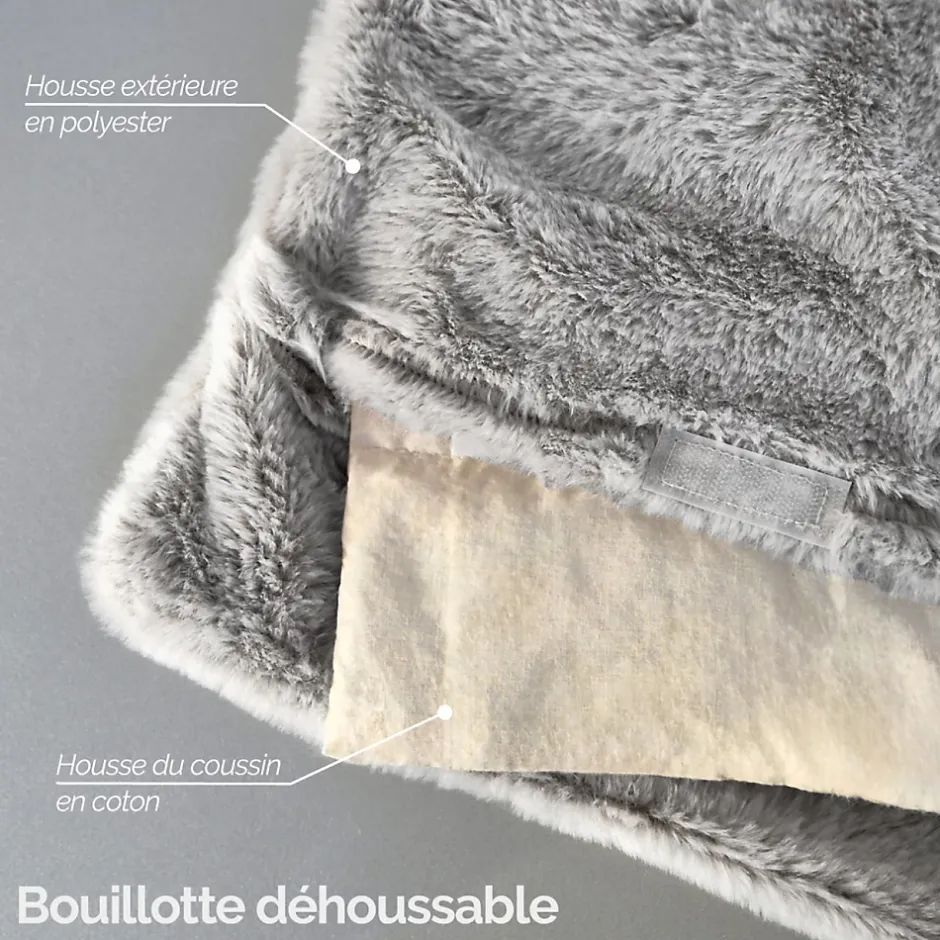 Vivezen Bouillotte, coussin chauffant 45 x 30 cm pour le dos ou autres parties du corps - Cosy - Beige - Best