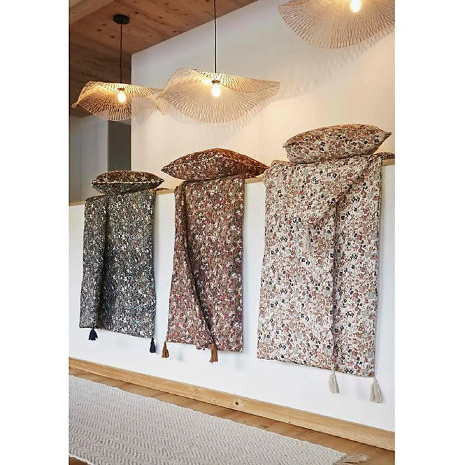 L'Effet Papillon Bout de lit "Capucine" 90 x 200 cm "Gaze de Coton" - Capucine Minuit - 90 x 200 cm