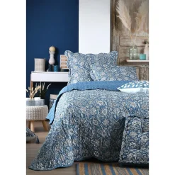 Lovely Casa Boutis 260x240 avec 2 taies et sac Julianne bleu Outlet