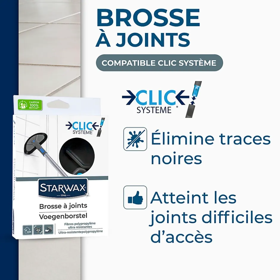 Starwax Brosse à joints de carrelage mural ou de sol, New