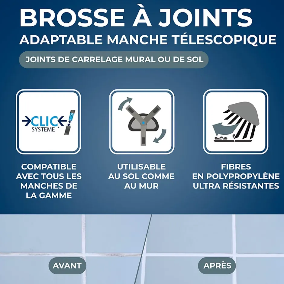 Starwax Brosse à joints de carrelage mural ou de sol, New