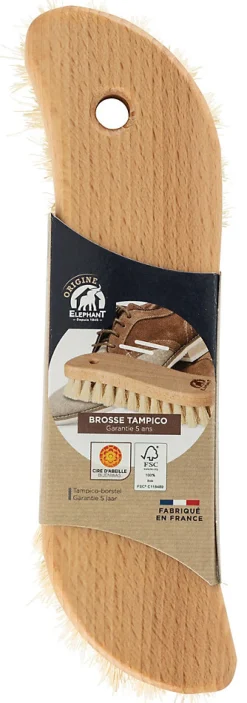 Elephant Brosse à laver fibres tampico et bois hêtre Eléphant L.5,4 cm
