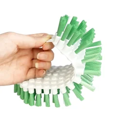 GoodHome Brosse à récurer flexible poils rigide blanc l.7cm