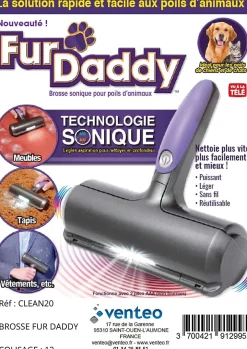 Venteo Brosse anti-poils animaux Fur Daddy Clearance