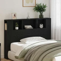 Vidaxl Cabinet de Tête de Lit Chêne noir 120 x 18.5 x 102.5 cm