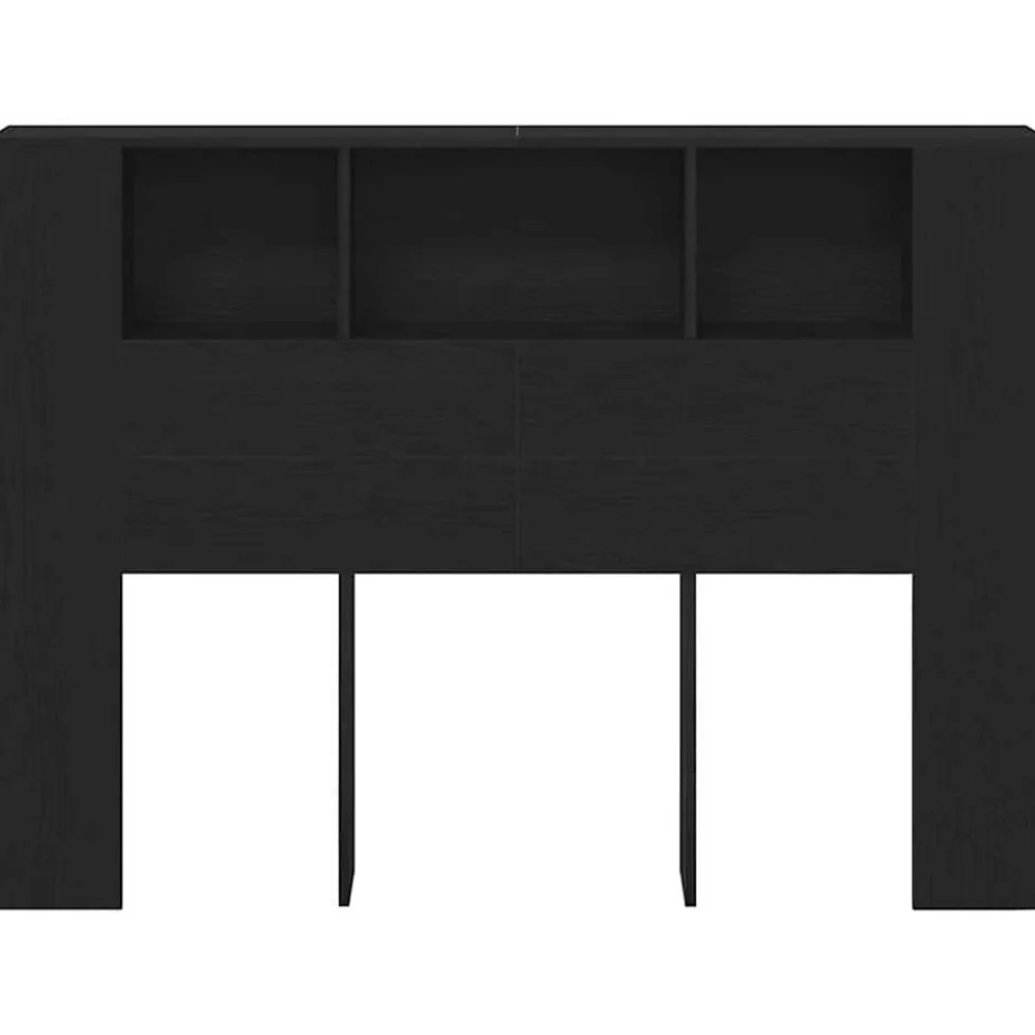Vidaxl Cabinet de Tête de Lit Chêne noir 120 x 18.5 x 102.5 cm