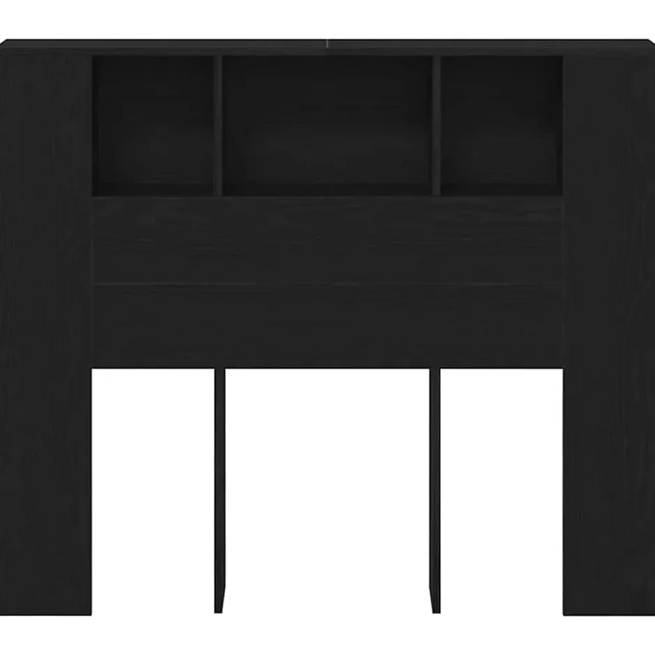Vidaxl Cabinet de Tête de Lit Chêne noir 120 x 18.5 x 102.5 cm Clearance