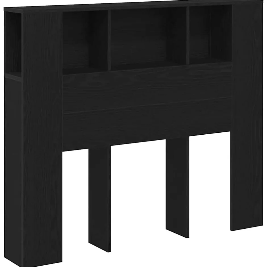 Vidaxl Cabinet de Tête de Lit Chêne noir 120 x 18.5 x 102.5 cm Clearance