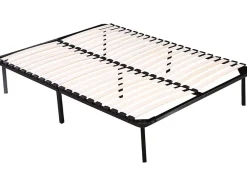 Habitat Et Jardin Cadre à lattes + pieds pour matelas de 160 x 200 cm - 20 lattes Outlet