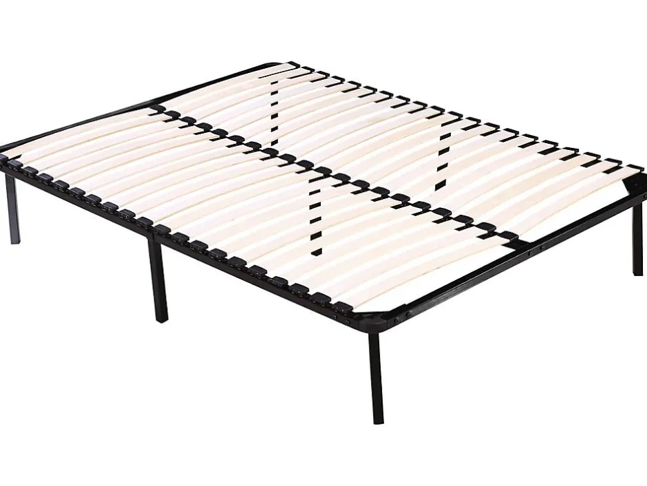 Habitat Et Jardin Cadre à lattes + pieds pour matelas de 160 x 200 cm - 20 lattes Outlet