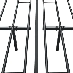 [En.Casa] Cadre de Lit Double en Métal Laos 160 x 200 cm Noir Mat en.casa Outlet