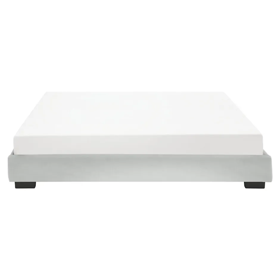 Corium Cadre de Lit Double Masari Rembourré avec Similicuir Blanc 200 x 140 cm Hot