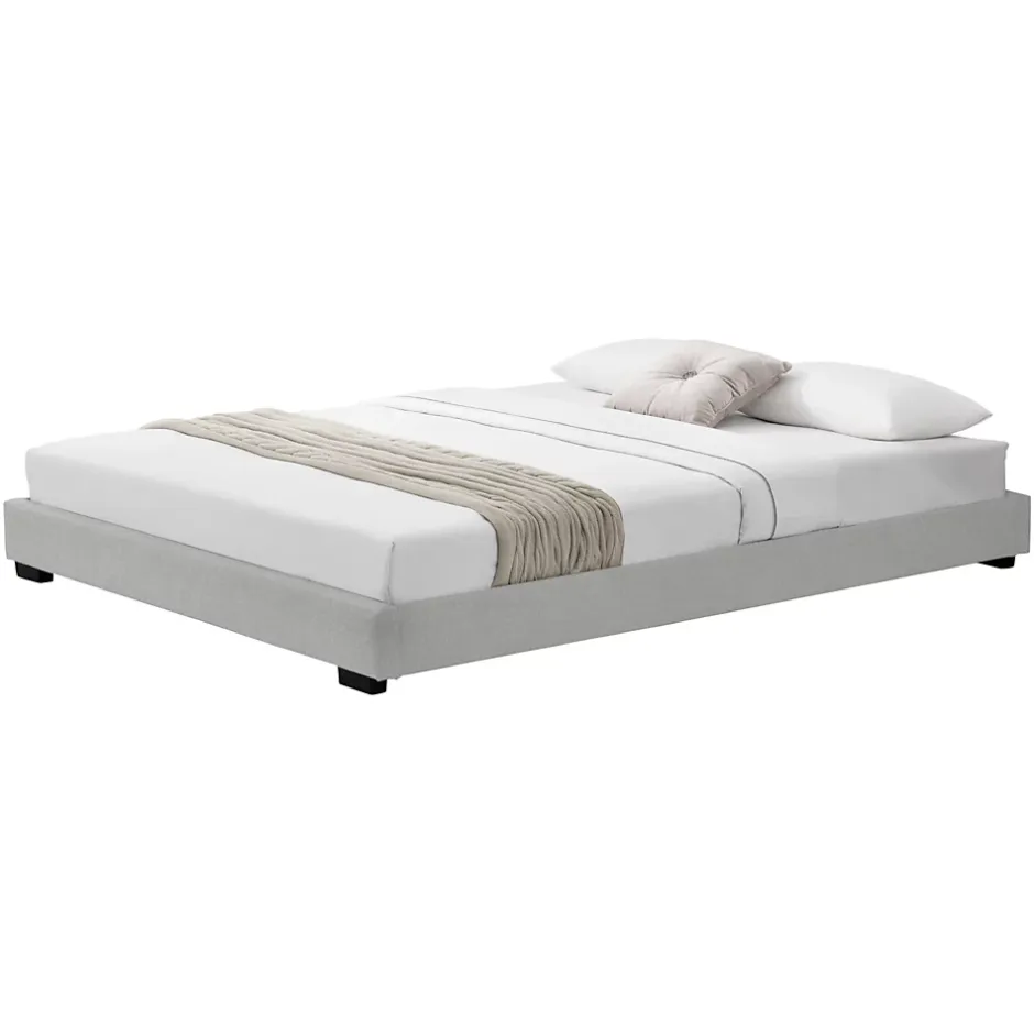 Corium Cadre de Lit Double Masari Rembourré avec Similicuir Blanc 200 x 140 cm Hot