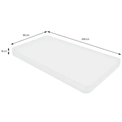 Ml-Design Cadre de lit en acier anthracite 90x200 cm avec sommier à lattes matelas H16 cm Discount