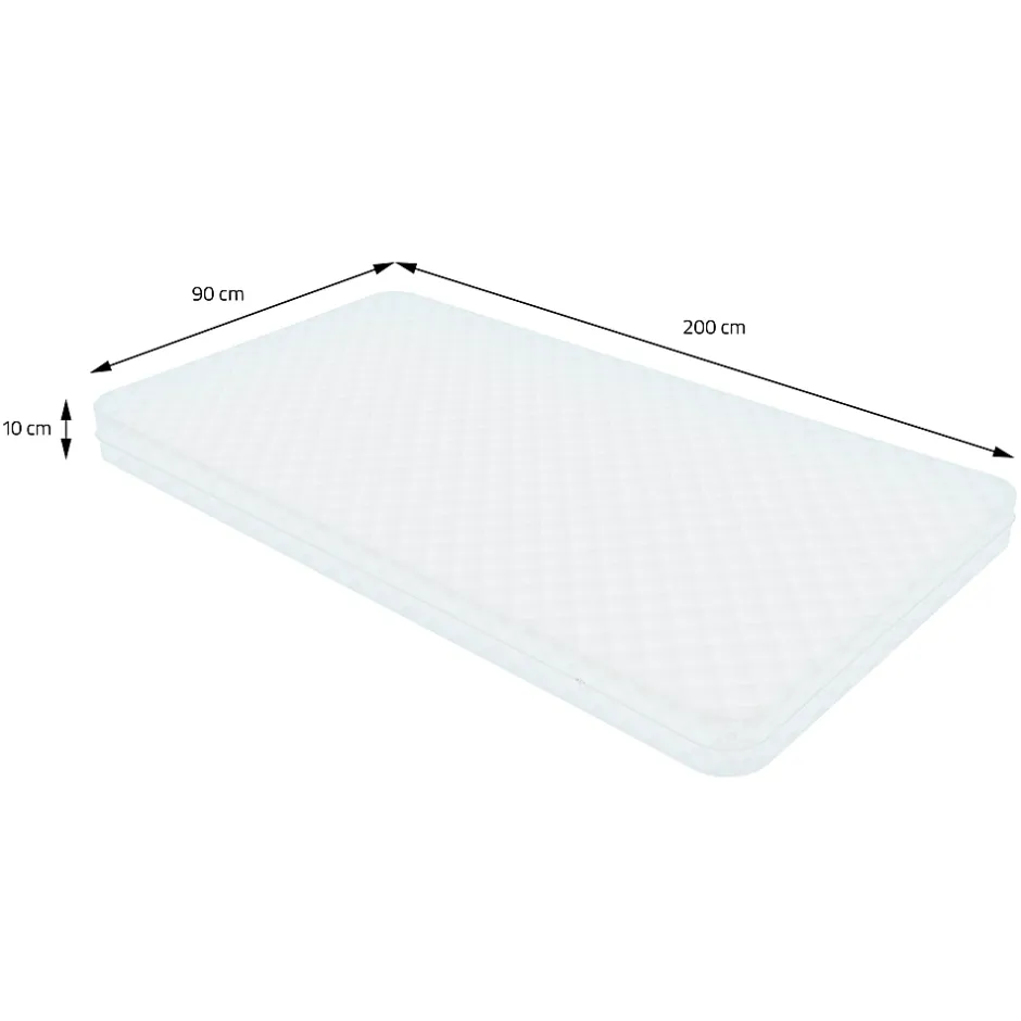 Ml-Design Cadre de lit en acier pour chambre à coucher + sommier à lattes matelas 90x200cm Outlet