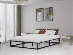 Habitat Et Jardin Cadre de lit en métal 160 x 200 cm - Noir